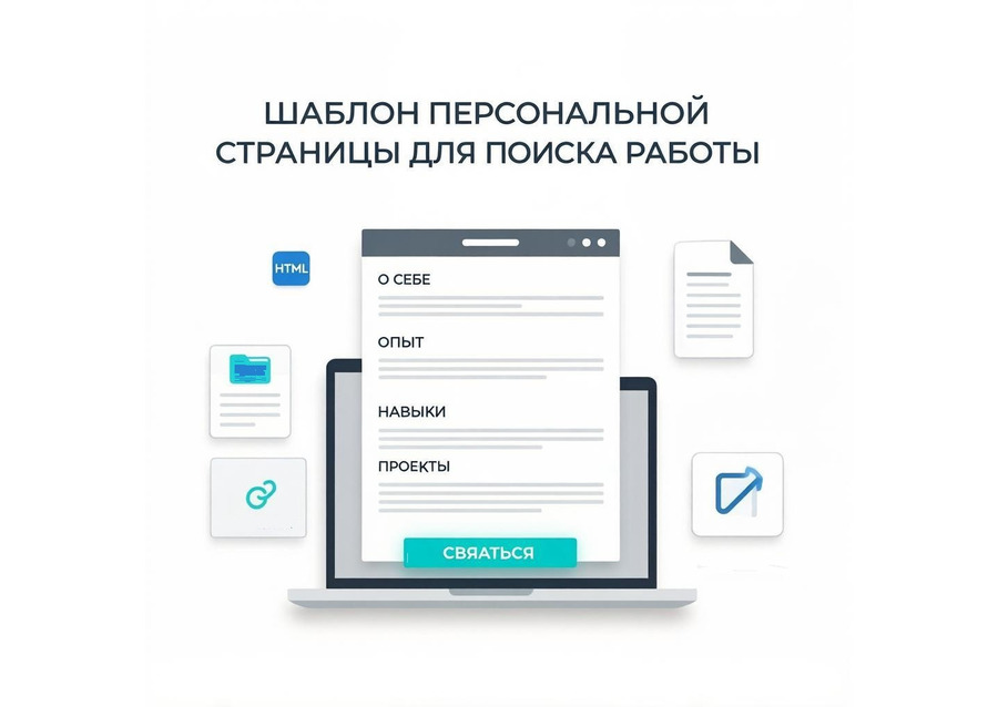 Шаблон персональной страницы для поиска работы.